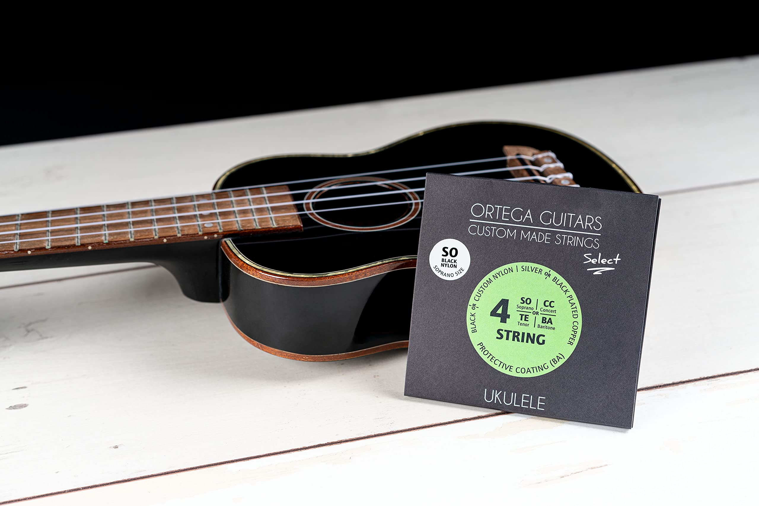 Ortega Guitars 4-String Acoustic Guitar Strings Set - High-Quality Nylon Strings for Classical & Flamenco Guitars - Perfect for Beginners & Professionals