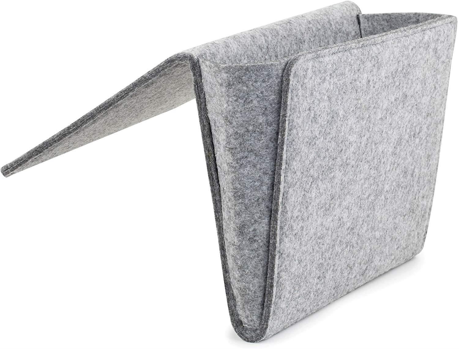 Small Bedside Caddy Organizer - Hanging Storage Pouch for Phone, Glasses, Books & Essentials - Perfect for Bed, Sofa, Car & Travel Use