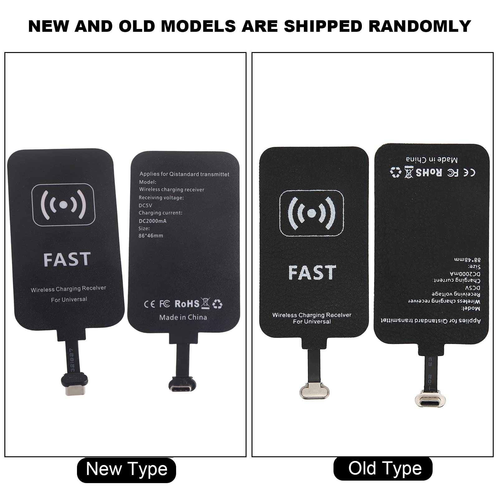 10W USB Type C Fast Qi Wireless Charging Receiver Adapter - DIY Wireless Charging Module for Phones, Cars & Home Use