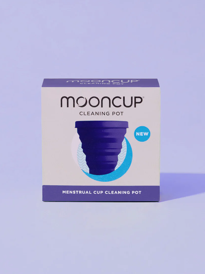 Mooncup Menstrual Cup Cleaning Pot - BPA-Free Silicone Wash Container for Reusable Period Cups | Perfect for Travel, Home & Gym Use