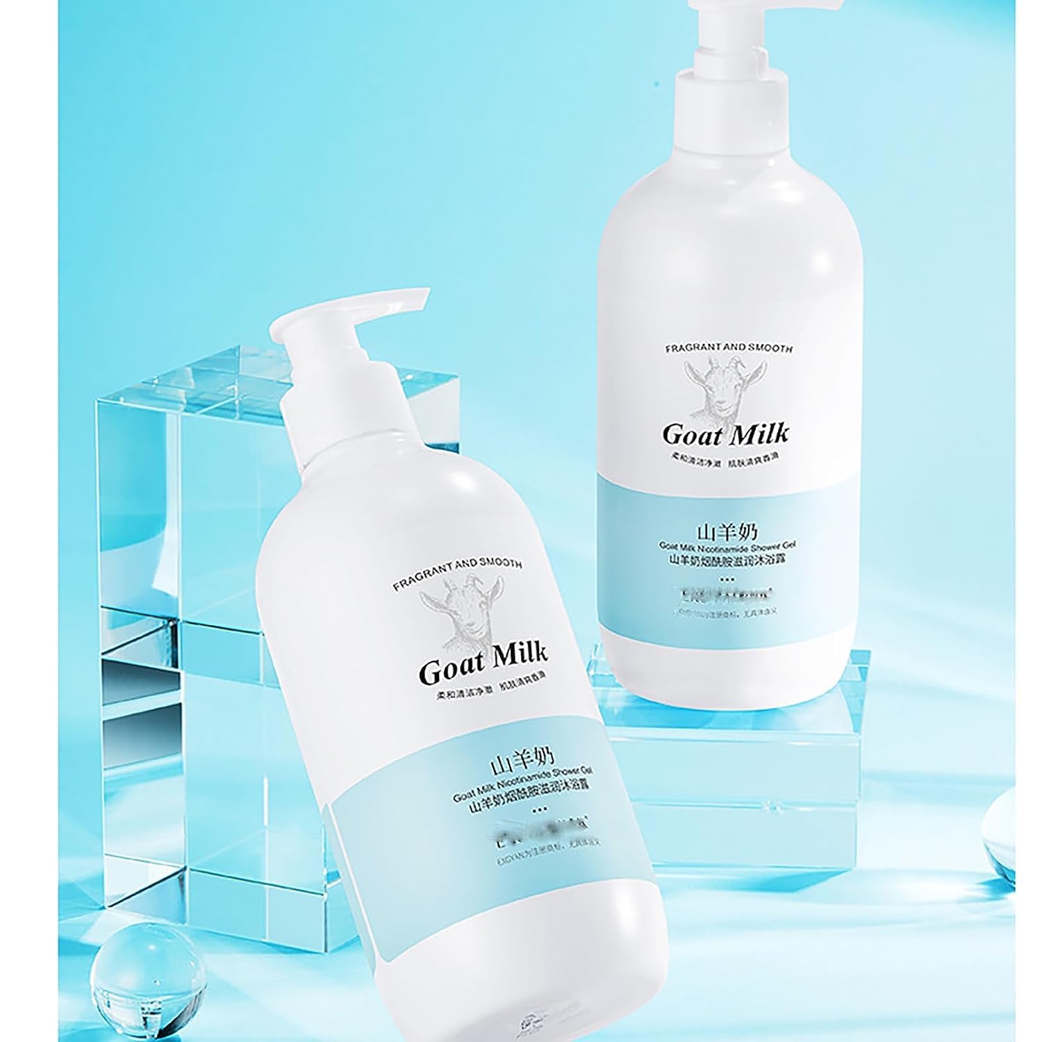 Goat Milk Whitening Body Wash for Women - Deep Cleaning & Moisturizing, pH Balancing Body Cleanser, Gentle & Non-Irritating, 16.9 fl oz - Perfect for Daily Skincare Routine & Sensitive Skin Care