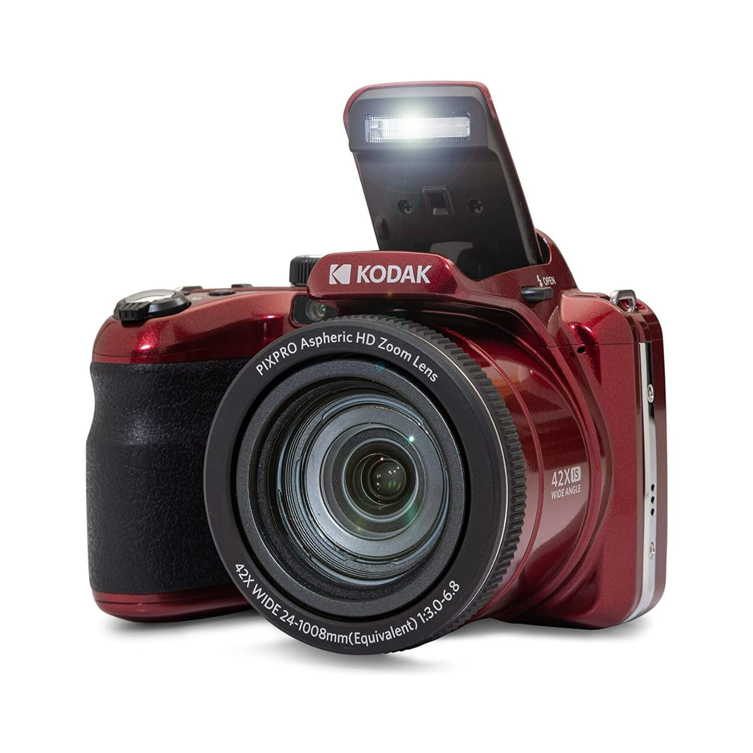 Kodak PIXPRO AZ425 20MP Digital Camera with 16x Optical Zoom (Red) - Bundle Includes 32GB SD Card, Camera Case & Accessory Kit - Perfect for Travel Photography, Family Events & Outdoor Adventures