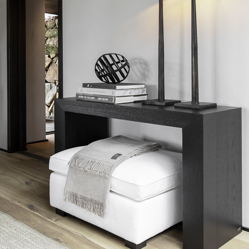 Artwood Hunter Console Table - Black Wooden TV Stand for Living Room, Bedroom & Home Theater Setup