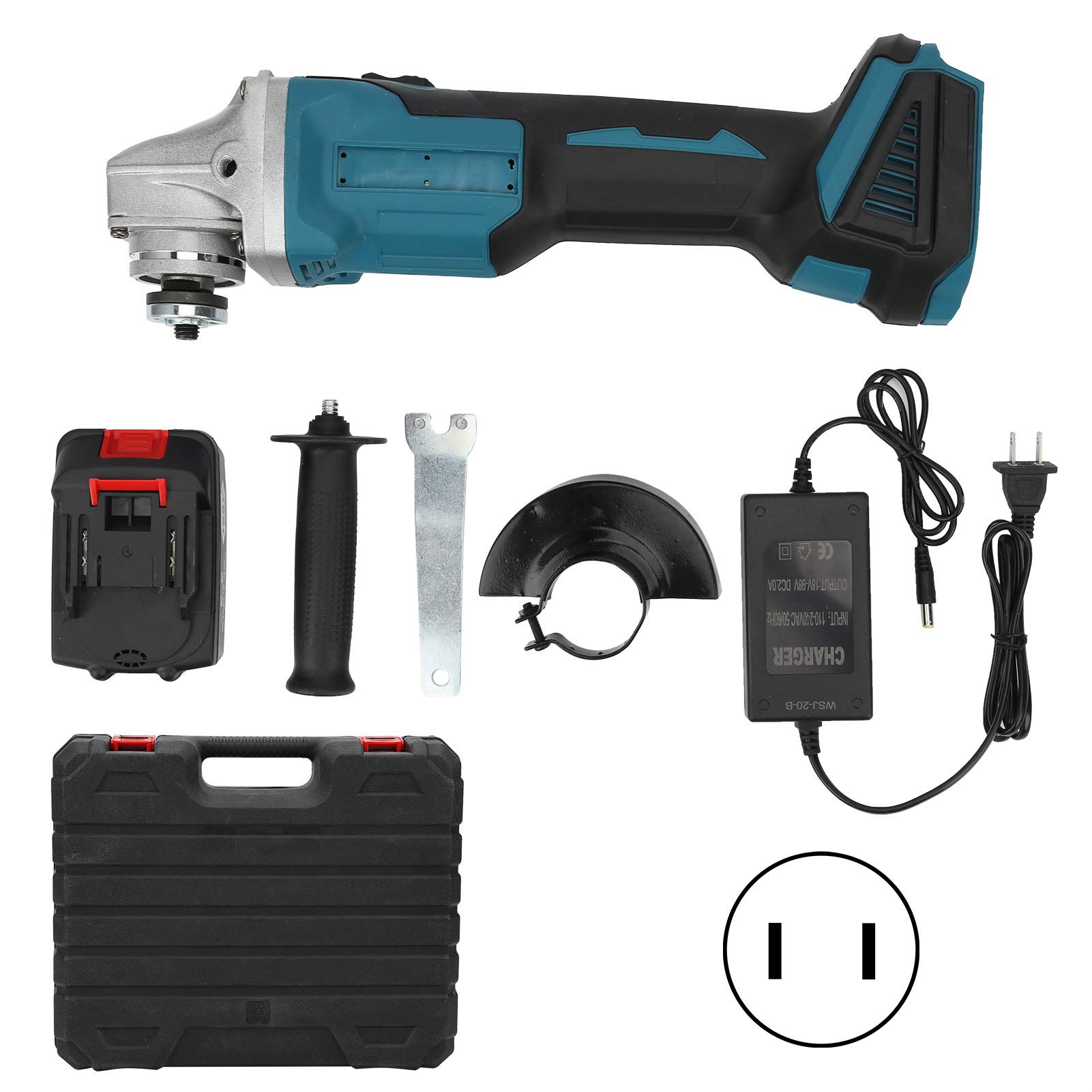 1500W Angle Grinder with Aluminum Alloy Gearbox - 7500 RPM High Power Polishing & Grinding Tool (110-240V US Standard) - Perfect for Metalworking, Wood Carving & DIY Home Projects