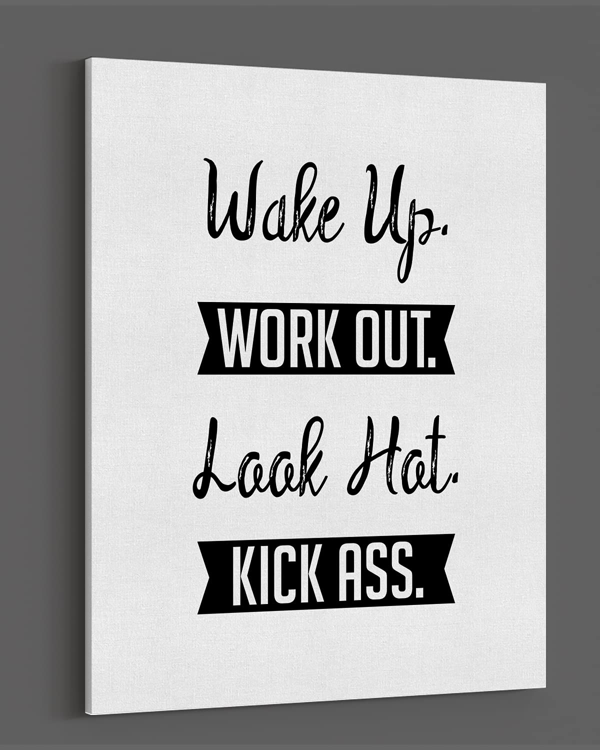 Govivo Motivational Wall Art for Workout Room - Fitness Decor for Home Gym - Inspirational Quote Exercise Room Art - 24x30 Ready to Hang Canvas - Perfect for Home Gym, Office & Workout Space Motivation