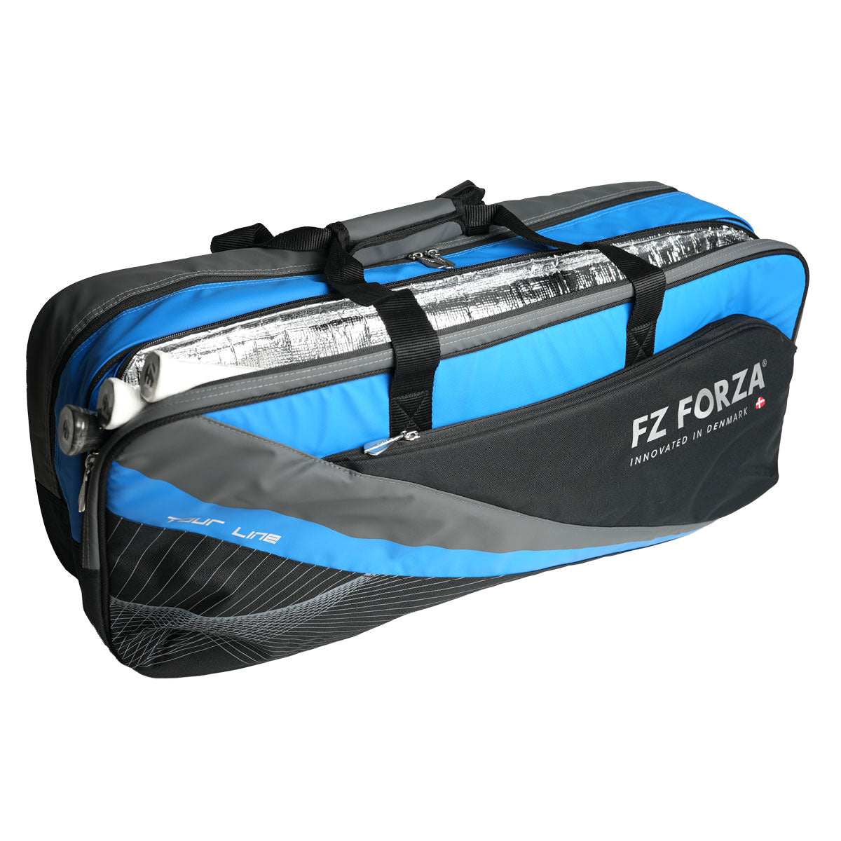 Forza Tour Line Square Racquet Bag - Premium Tennis Equipment for Players | Electric Blue | Perfect for Tennis Matches, Training & Travel Storage