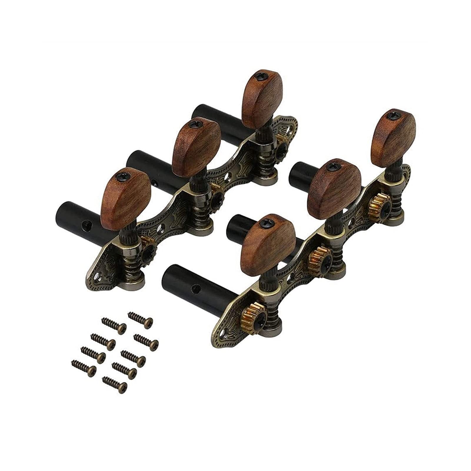 2Pcs Guitar Tuning Pegs Machine Heads - Premium Classical Guitar Tuners & Tuning Keys for Acoustic/Nylon String Guitars | Perfect for Guitar Maintenance, Replacement Parts & Music Performances