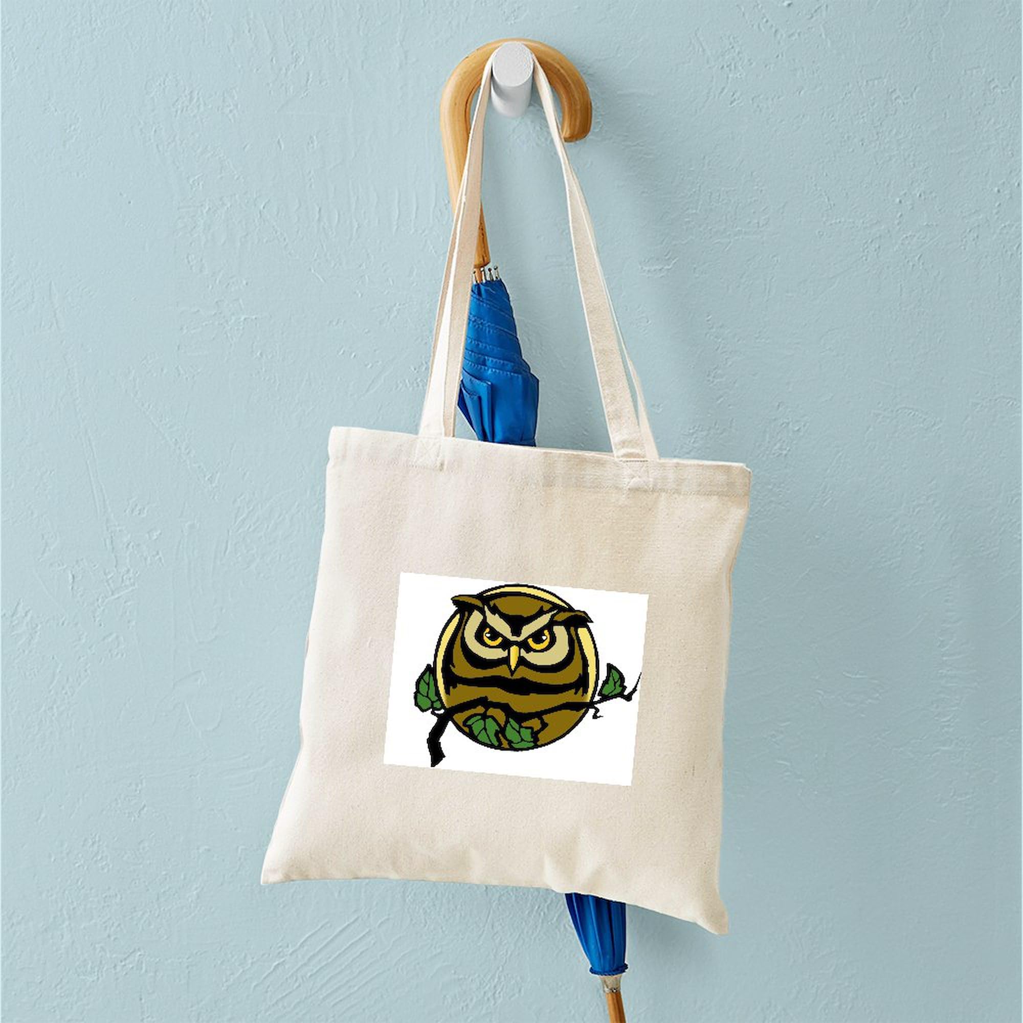 Night Owl Canvas Tote Bag - Eco-Friendly Reusable Shopping Bag for Groceries, Beach & Work | Natural Cotton Carryall for Everyday Use