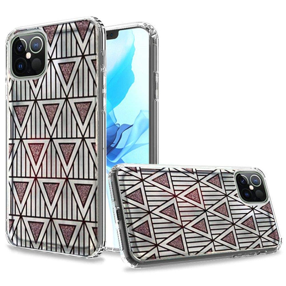 Trendy Geometric Hybrid Case Cover for iPhone 13 Pro Max - Slim Protective Phone Case with Fashion Design | Perfect for Daily Use, Work & Travel Protection