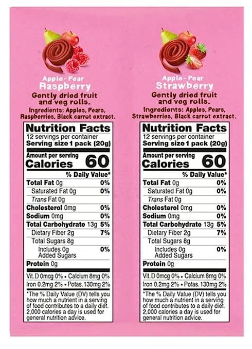 Healthy Organic Fruit Rolls Snacks - No Sugar Added, Vegan & Gluten-Free | Perfect for Kids Lunch Boxes, Hiking & On-the-Go Energy Boost