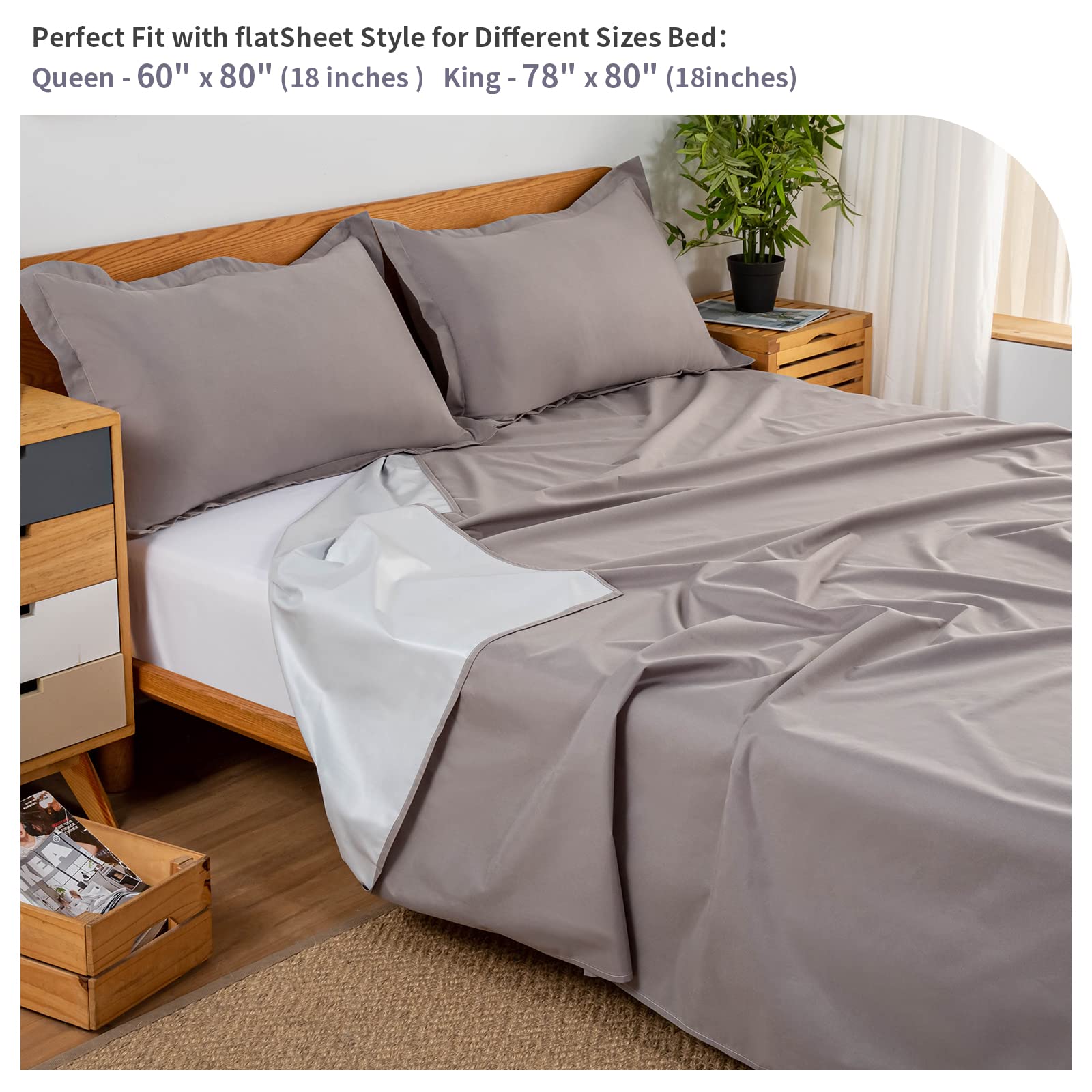 Waterproof Queen Size Bed Sheet Set - 90