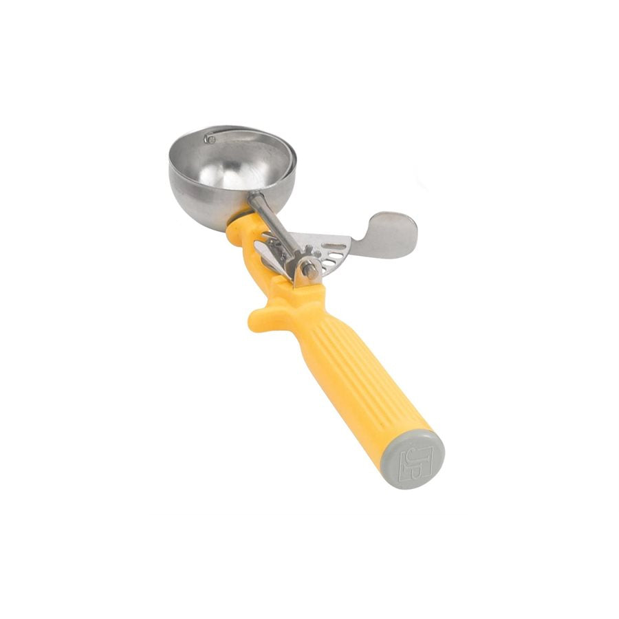 Vollrath #20 Disher Scoop 1.63 Oz - Professional Yellow Handle Cookie & Ice Cream Scoop for Baking, Catering & Kitchen Use