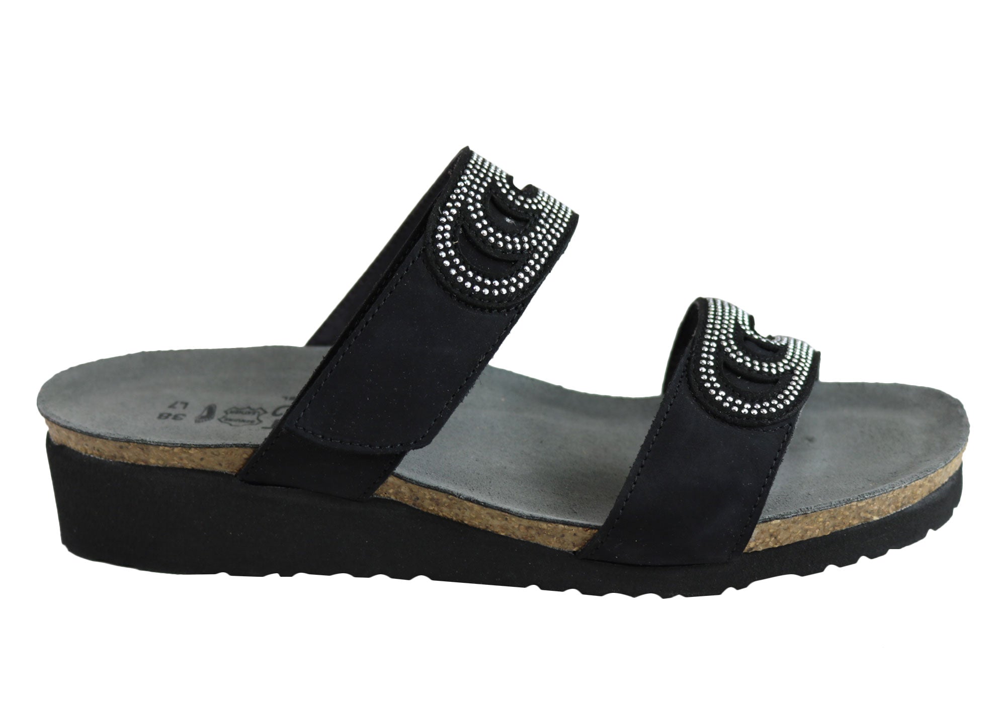 Naot Ainsley Women's Leather Comfortable Cushioned Sandals Slides - Perfect for Summer Walking, Beach Vacation & Casual Outfits