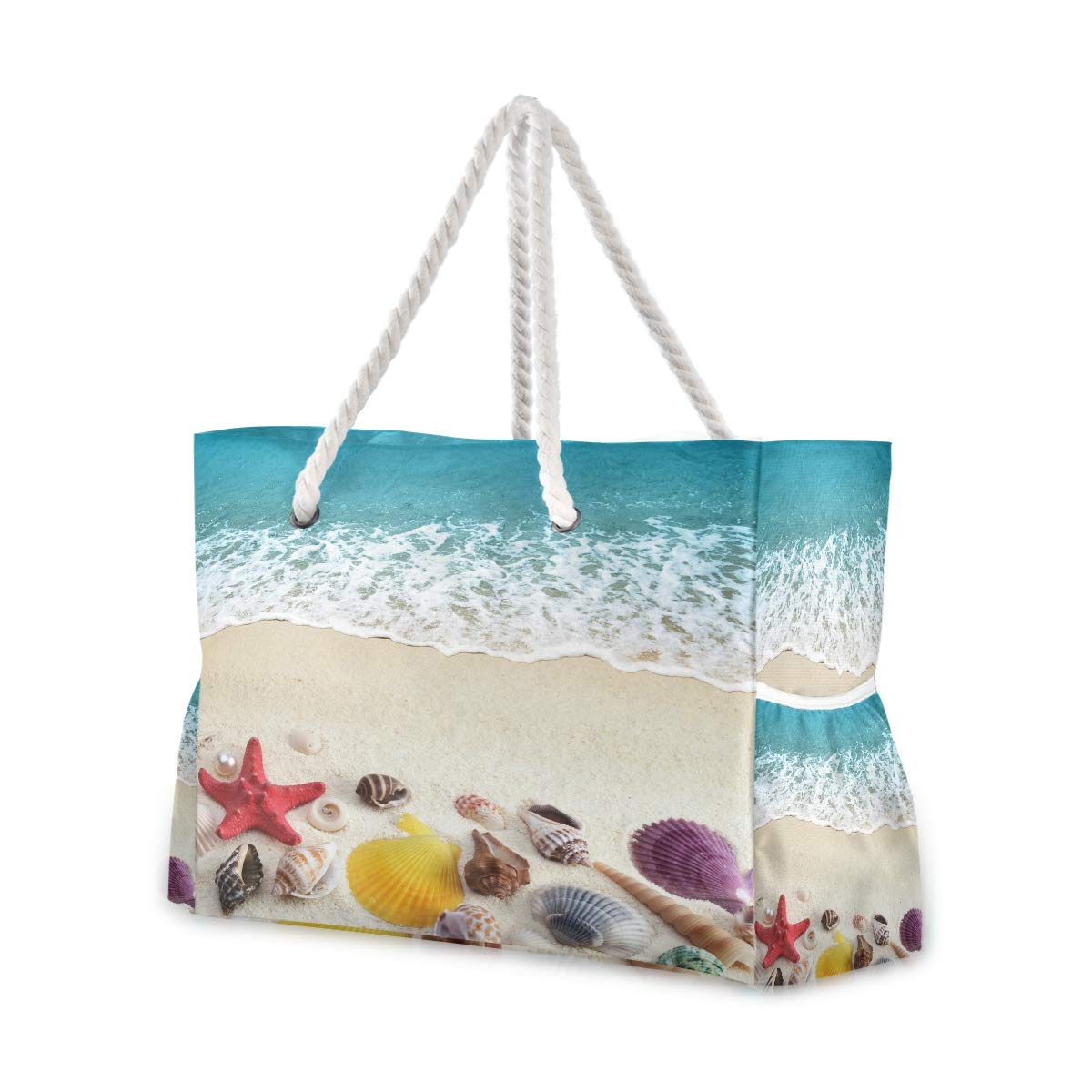 Senya Large Waterproof Canvas Beach Tote Bag - Durable Gym, Travel & Everyday Shoulder Bag for Women | Perfect for Pool, Shopping & Outdoor Activities