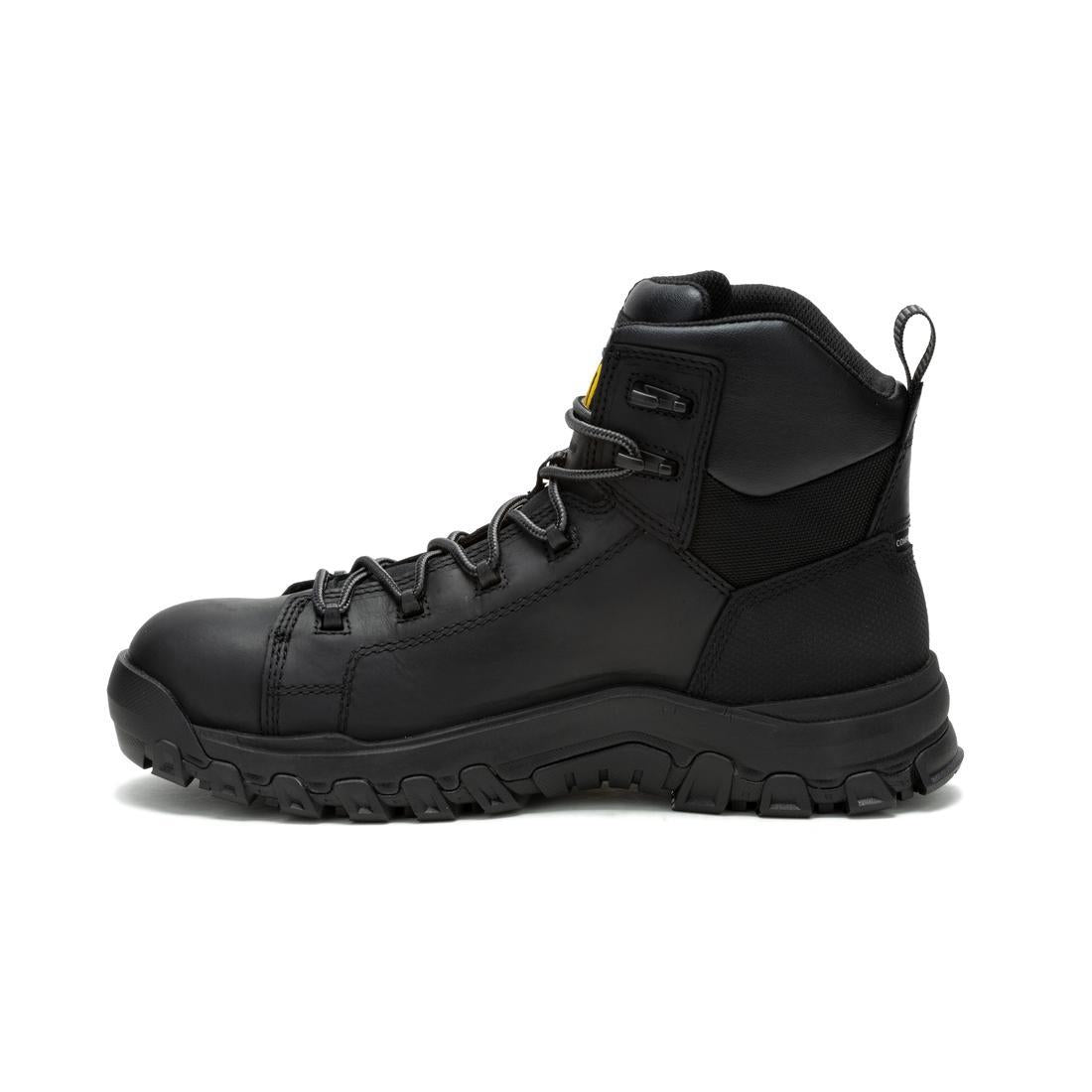 **Threshold Rebound Waterproof Composite Toe Work Boots for Men - Black - Slip Resistant & Comfortable for Construction, Hiking & Outdoor Work**