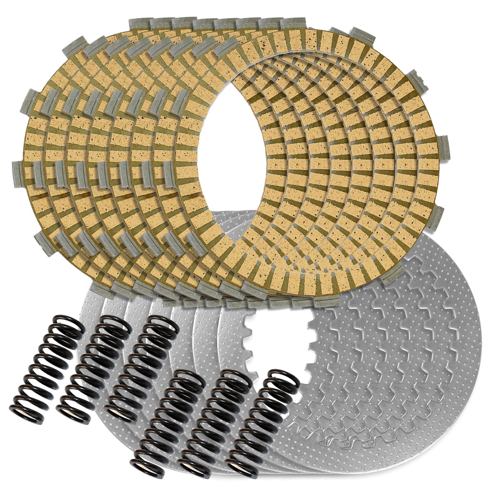 Caltric Clutch Friction & Steel Plates Kit for Yamaha YZ250 YZ-250 2002-2014 - Replacement Clutch Kit for Off-Road & Motocross Racing