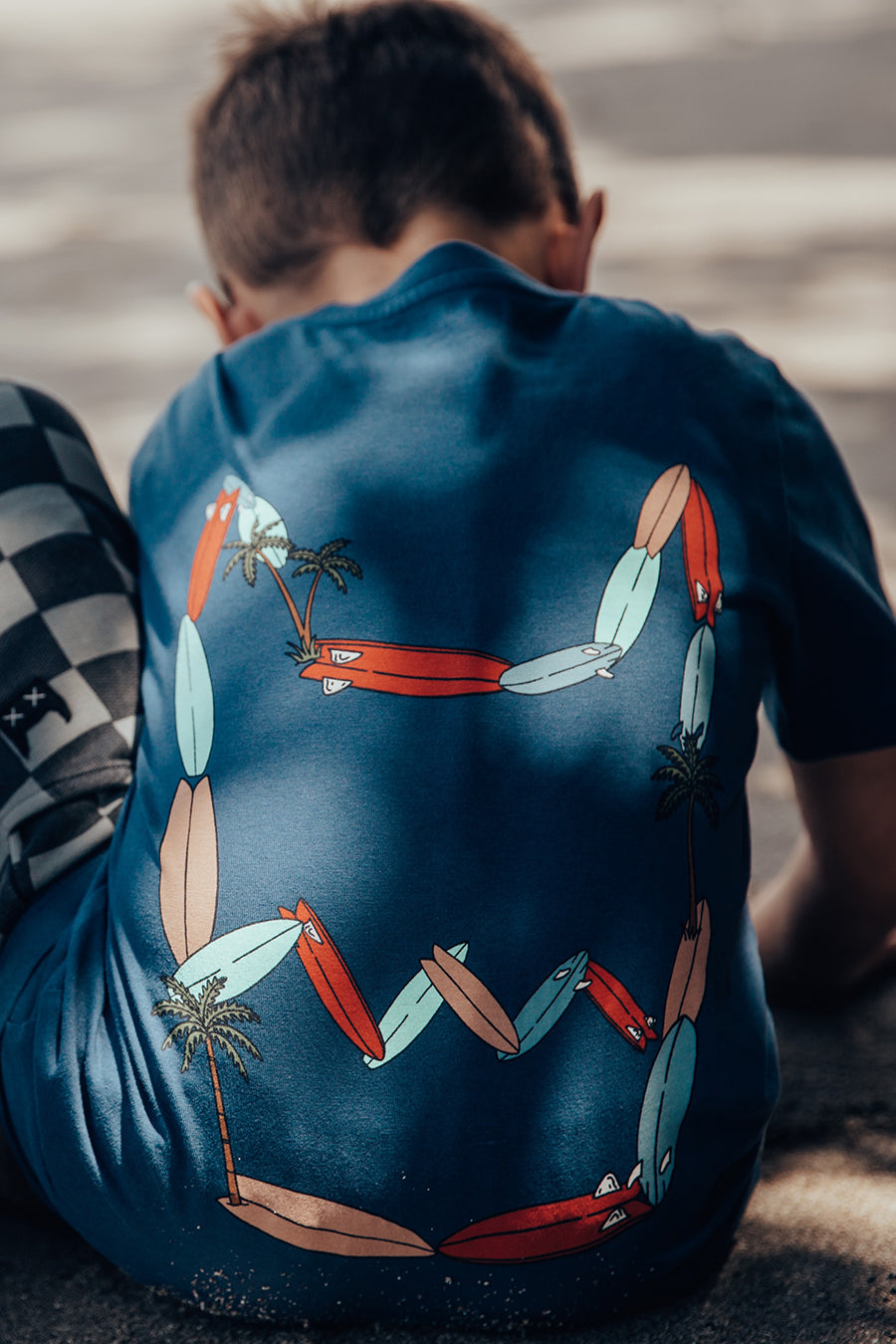 Boys' Munster Graphic T-Shirt - Dark Denim Blue Cotton Tee for Kids | Casual Wear, School Outfits & Everyday Play