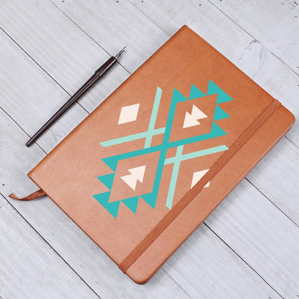 Southwestern Vegan Leather Journal - Handmade Writing Notebook for Writers & Travelers - Perfect for Creative Writing, Travel Diaries & Gift Giving