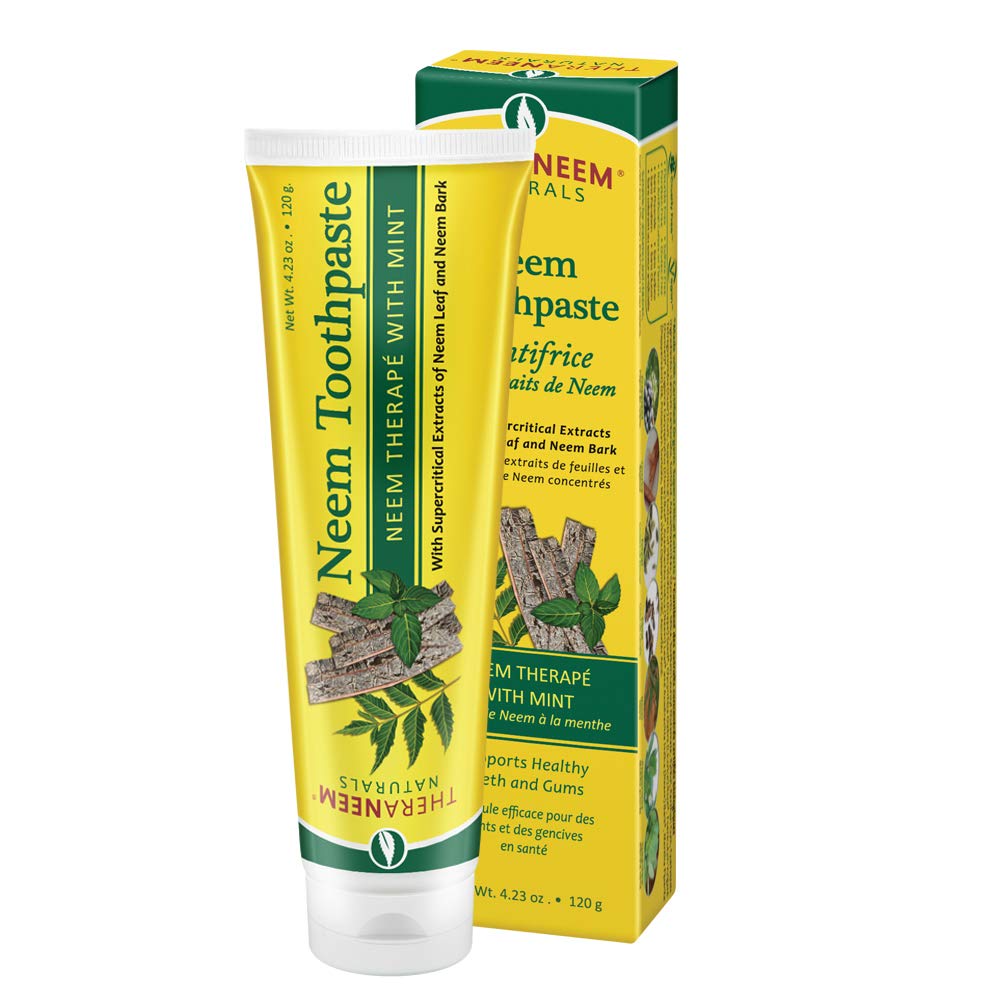 TheraNeem Neem Therape Toothpaste - Mint Flavor for Healthy Teeth & Gums | Fluoride-Free, Vegan Formula (4.23 oz) | Freshens Breath Naturally - Ideal for Daily Oral Care & Ayurvedic Routine