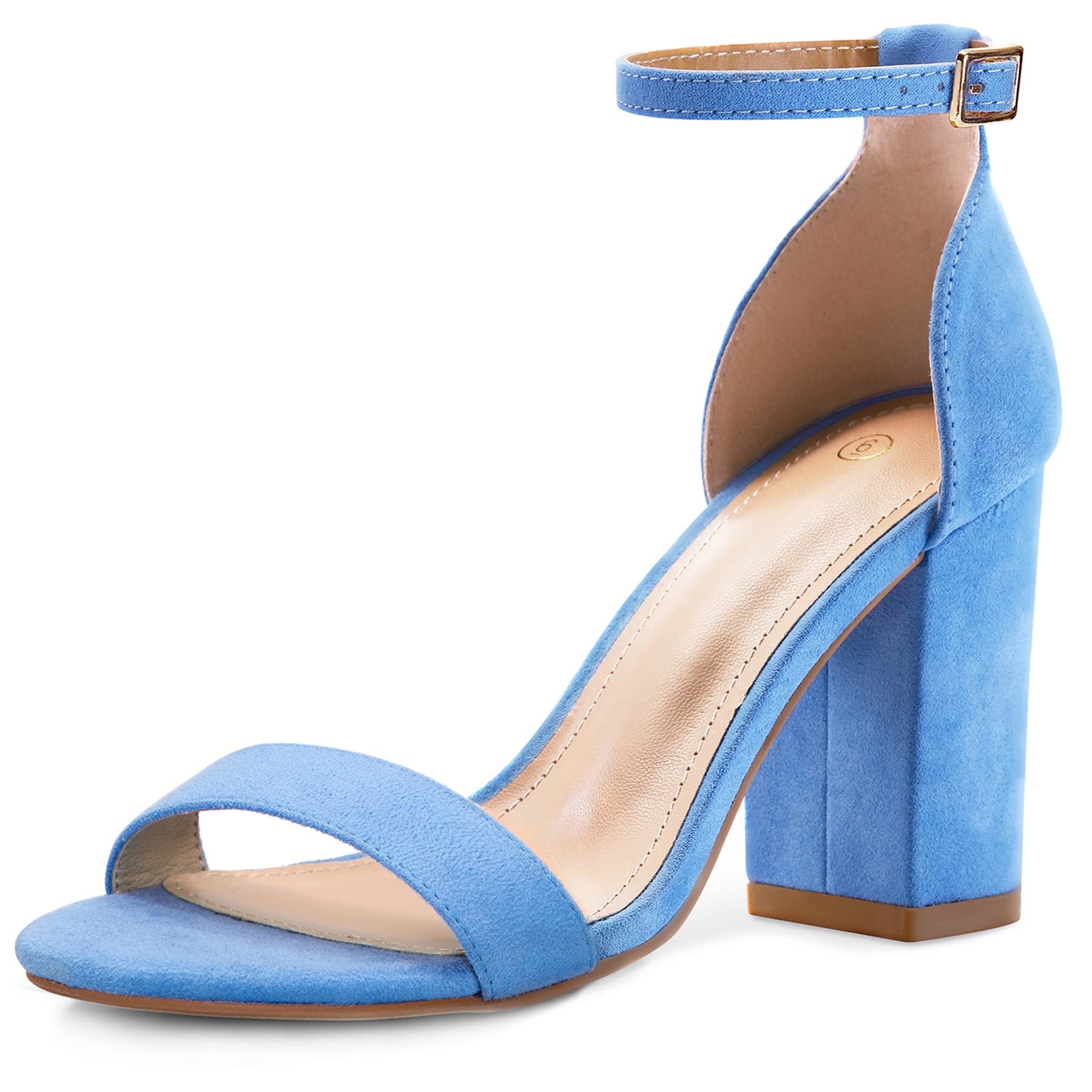 COASIS Women's Chunky Block Heels Open Toe Ankle Strap Sandals 3.5 Inch - Comfortable Summer Dress Shoes for Weddings, Parties & Office Wear