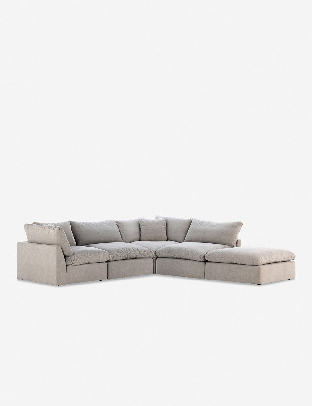Bernard Sectional Sofa - Modern L-Shaped Couch with Reversible Chaise for Living Room, Family Room, and Home Theater - Comfortable Fabric Upholstery
