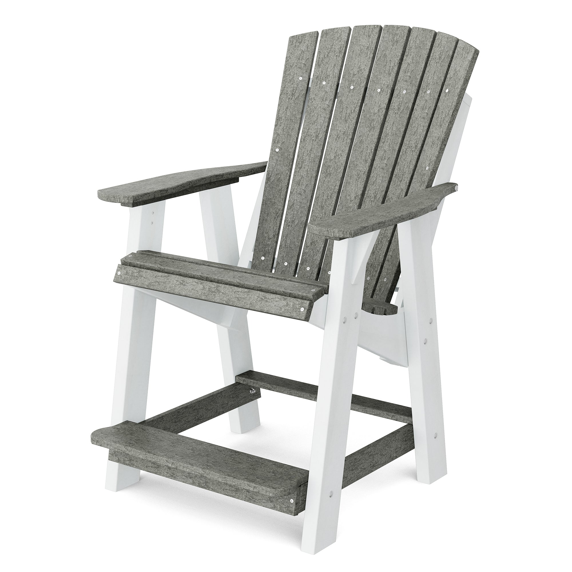 Premium Heritage High Adirondack Chair - Solid Wood Outdoor Patio Furniture for Garden, Deck, Poolside & Backyard Relaxation