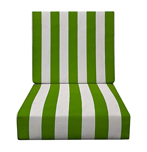 Kiwi & White Cabana Stripe