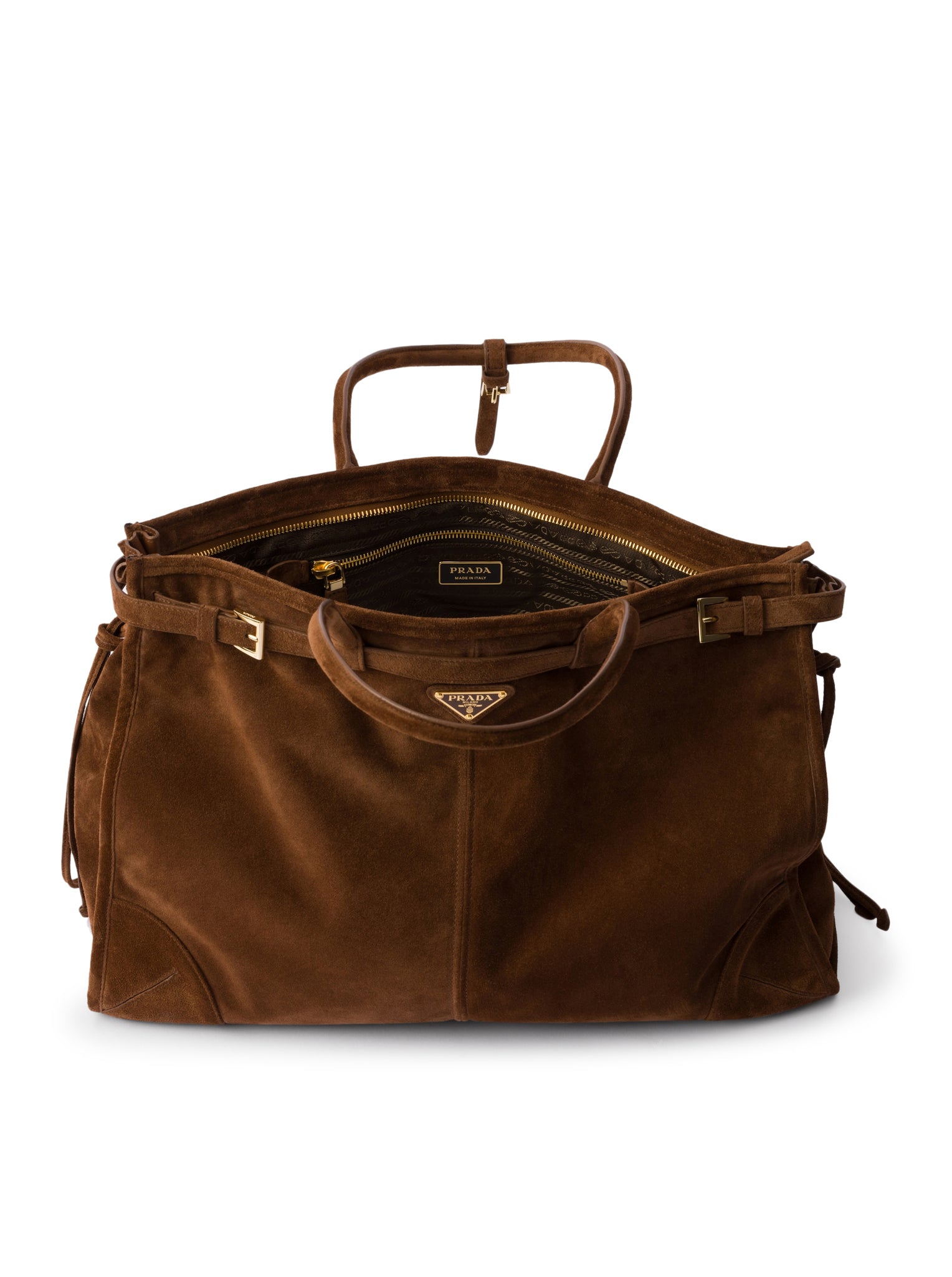 Prada Suede Brown Handbag 1BA439VOOO2C4S F0324 Cacao - Luxury Leather Tote for Women, Perfect for Work, Travel & Everyday Use