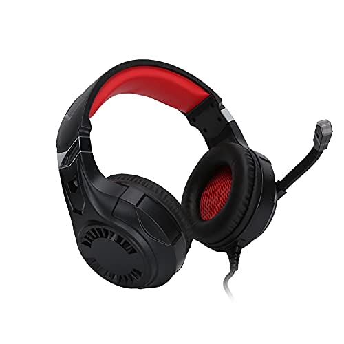 YYOYY Wired Over-Ear Gaming Headset with Microphone - Stereo Surround Sound, LED Lights, Noise Isolation for PC, PS4, Xbox - Perfect for Competitive Gaming & Online Meetings