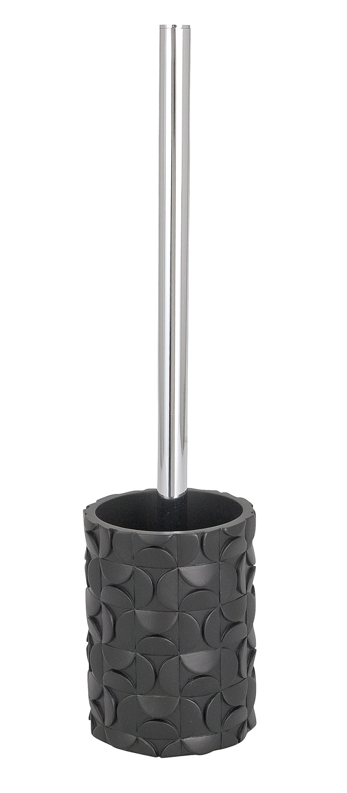 WENKO Structure 19421100 Modern Toilet Brush Holder - Sleek Black Bathroom Organizer for Home & Hotel Use