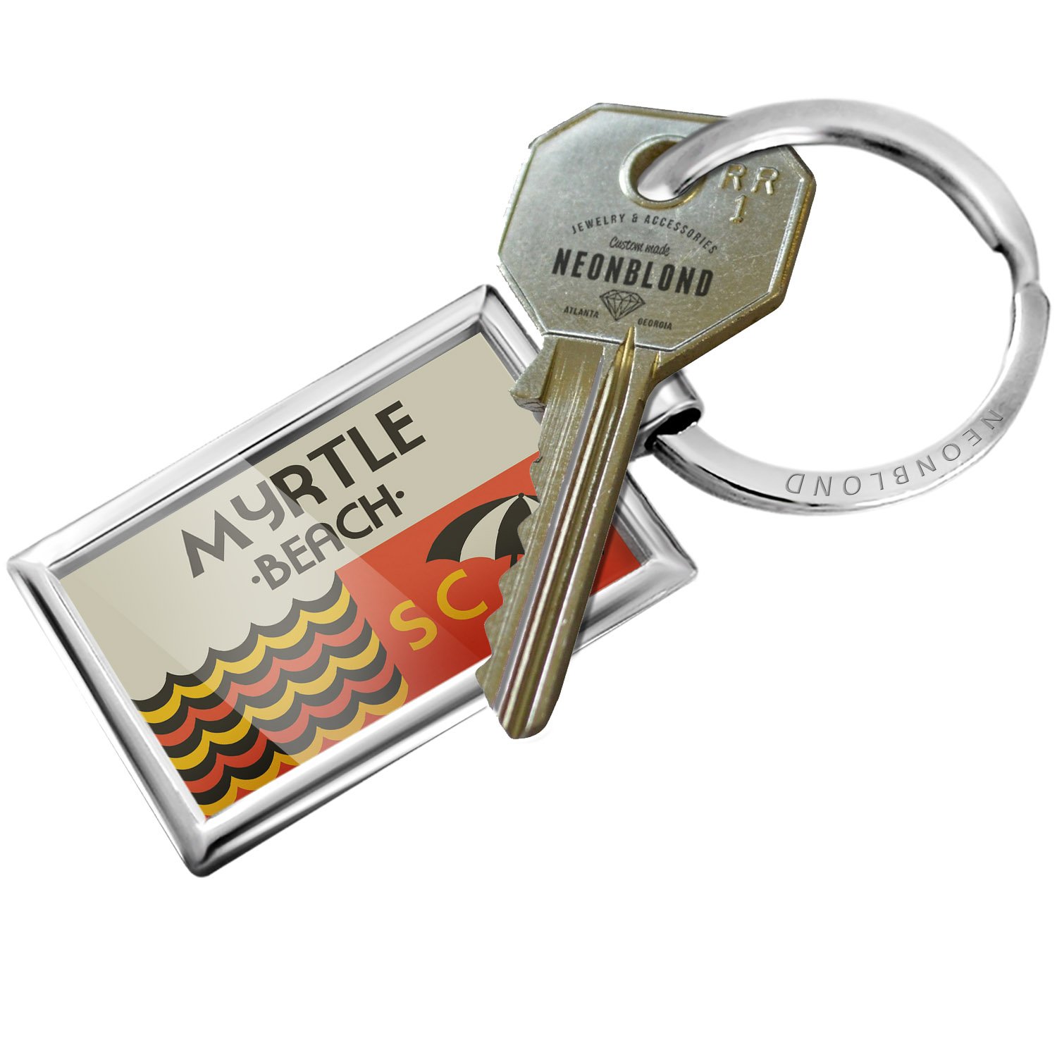 Vintage Myrtle Beach Keychain - USA Souvenir & Travel Accessory for Beach Lovers - Perfect for Keys, Bags, and Gifts