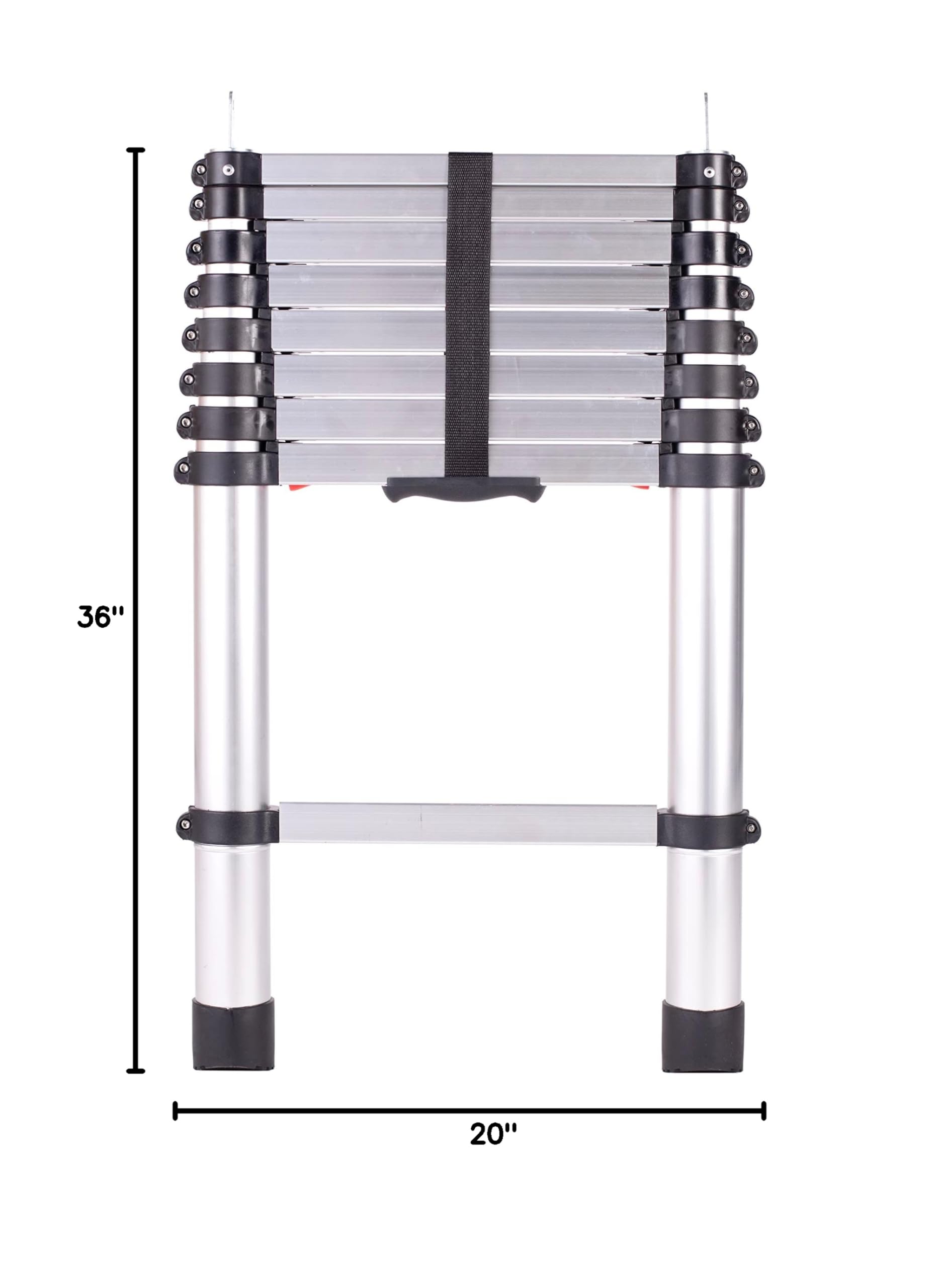 Cascadia 10.5 Ft. Aluminum Telescoping Rooftop Tent Ladder - Lightweight with Hooks for CVT Pioneer Tent, Truck, RV, Van, Overlanding & Home Use | Perfect for Camping, Road Trips & Outdoor Adventures