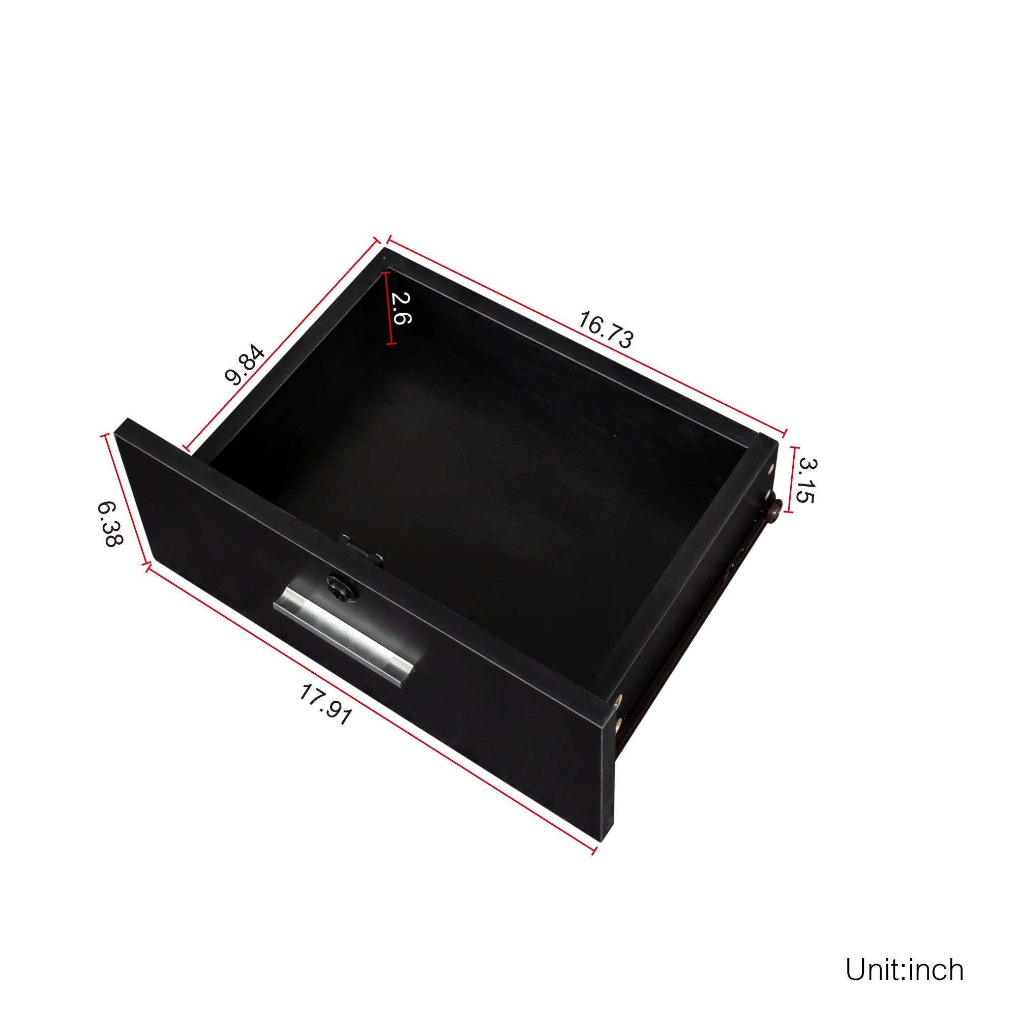 Modern Black Simple Hair Desk with Multi-Layer Storage - Large Capacity Vanity Organizer for Makeup, Jewelry & Hair Accessories | Perfect for Bedroom, Bathroom & Dressing Room