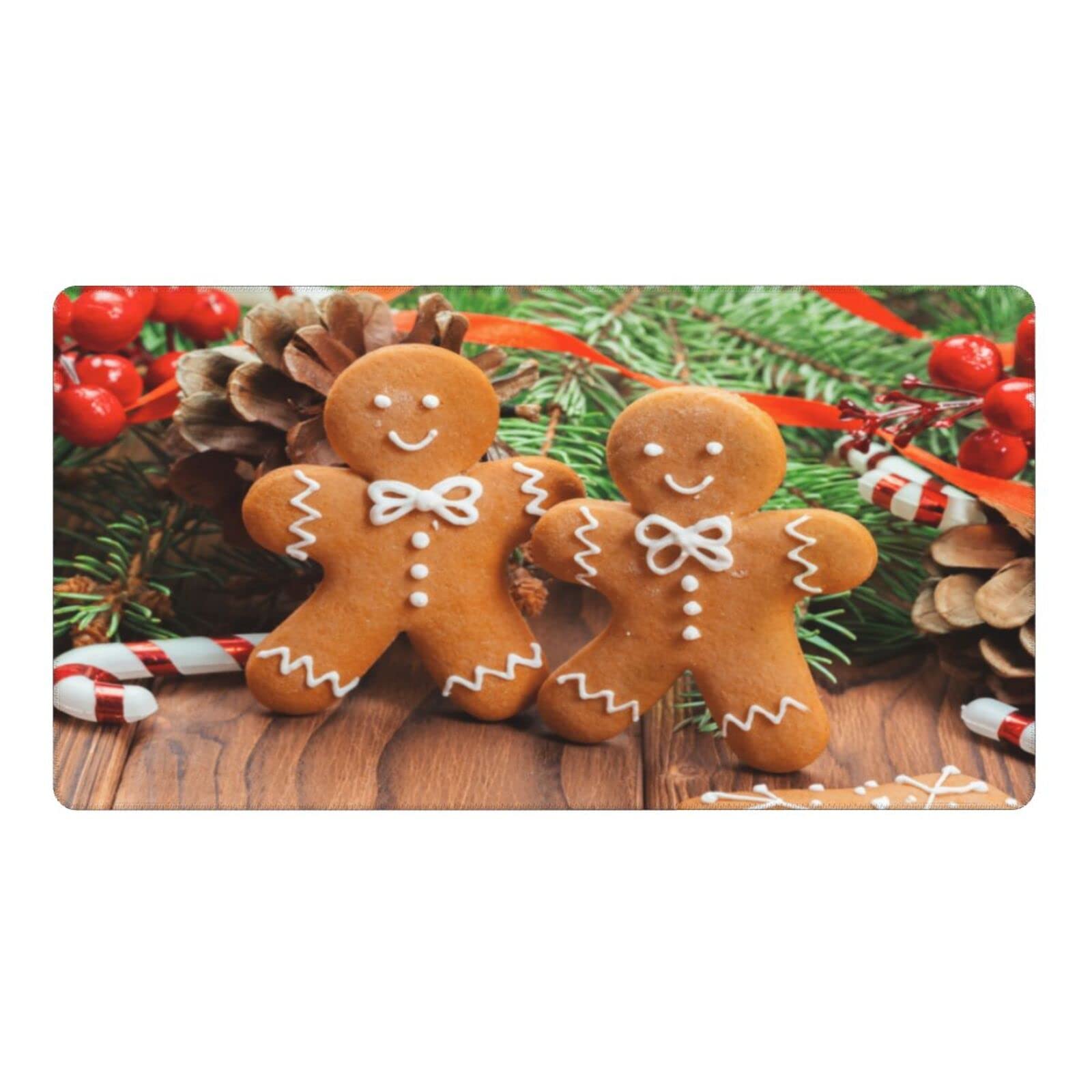Christmas Gingerbread Man Cookies Mouse Pad & Desk Mat - 16