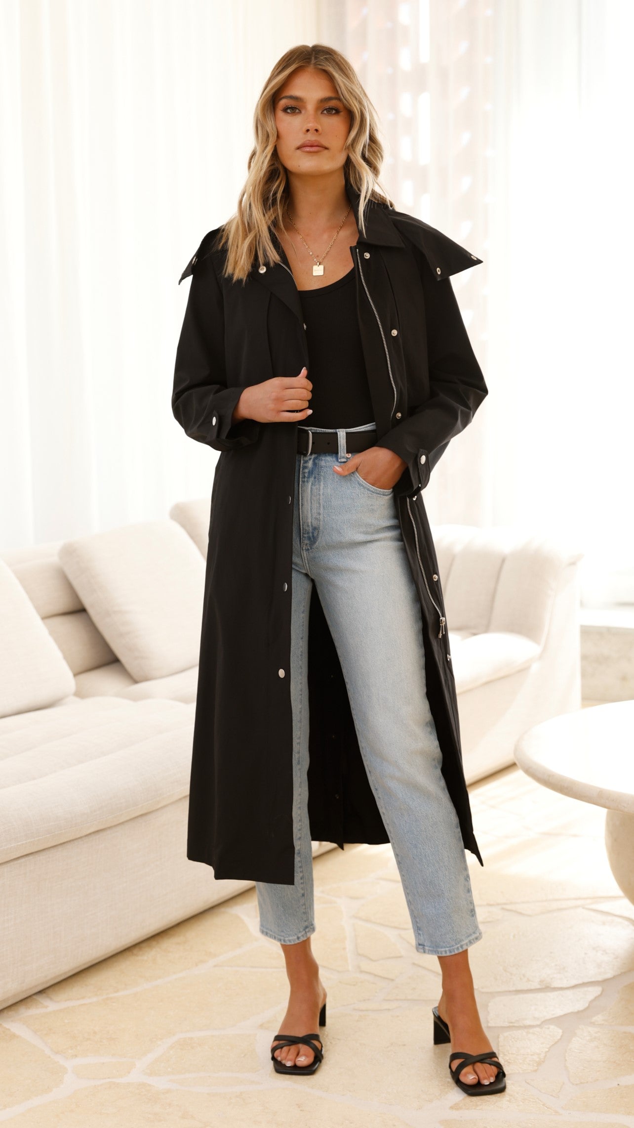 Hendrix Black Trench Coat for Men & Women | Stylish Waterproof Outerwear for Fall & Winter | Perfect for Office, Travel & Casual Wear
