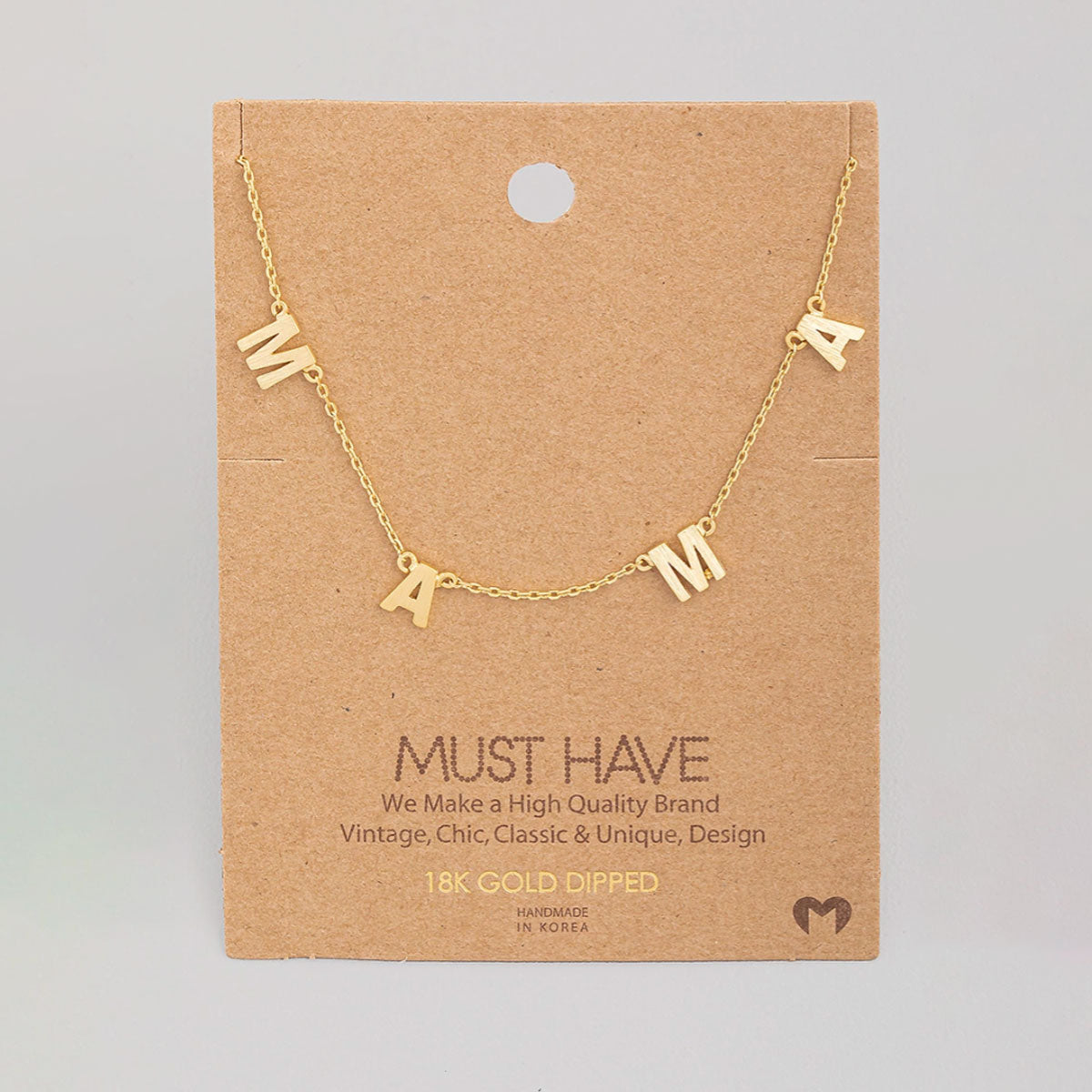 Dainty Mama Station Charm Necklace - Elegant Personalized Jewelry for Women, Mothers & Grandmothers | Perfect Gift for Birthday, Anniversary & Mother's Day | Everyday Wear & Special Occasions
