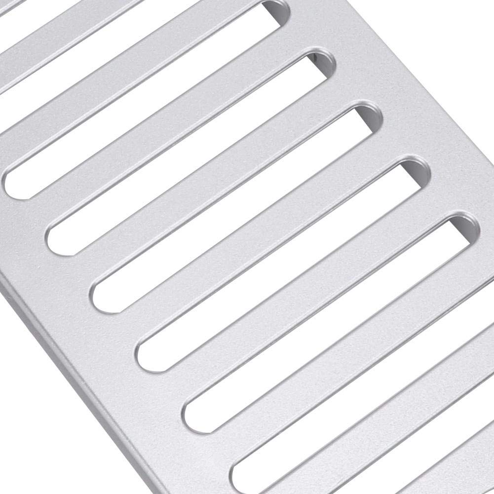 Computer Desk Air Vent with Plastic Ventilation Net - Durable Laptop Cooling Pad for Enhanced Office Desk Airflow (Silver) - Ideal for Home and Office Workspaces