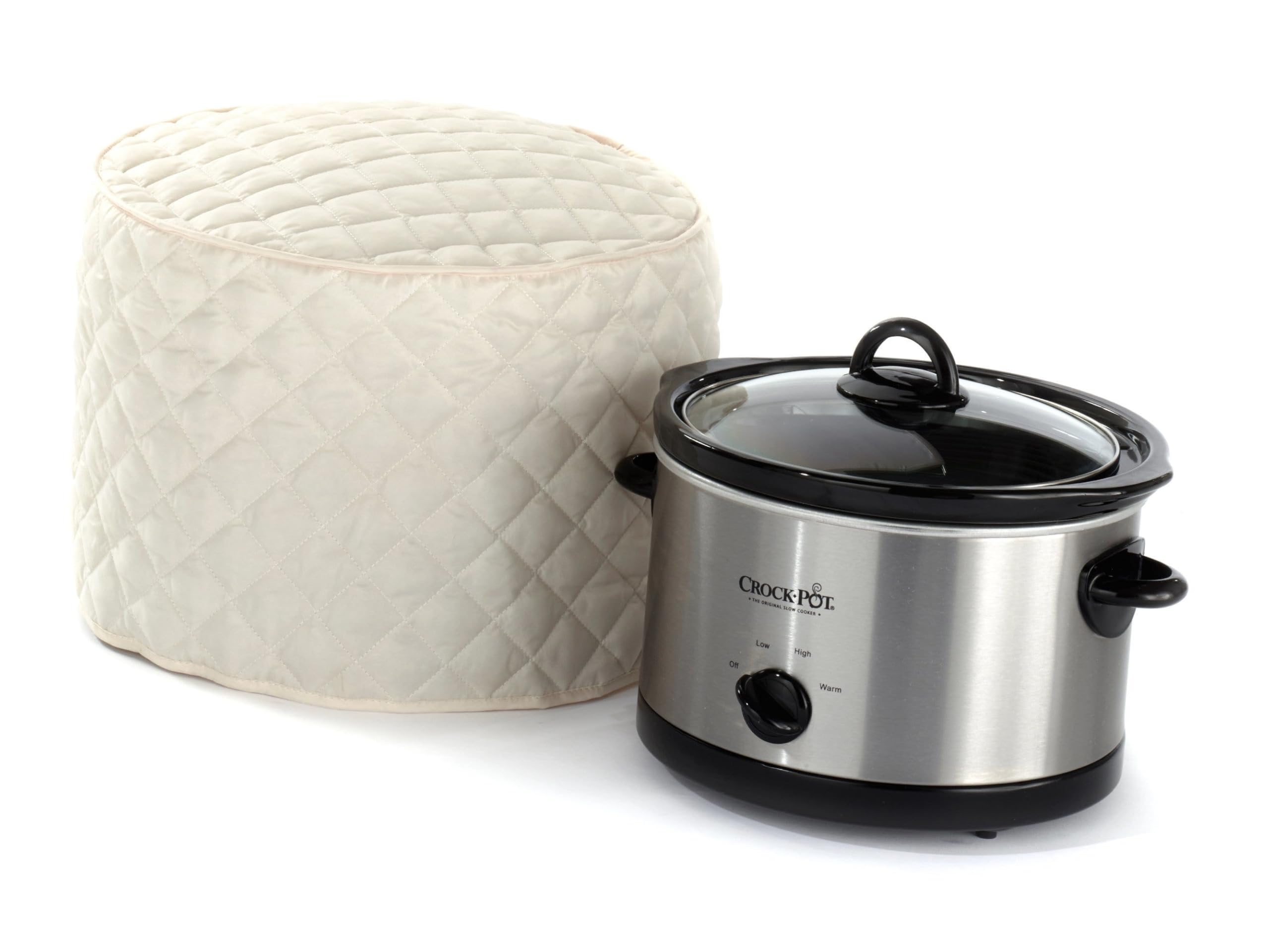 Slow Cooker Cover - Dust Protection & Stain Resistant Appliance Cover - Washable Cream Fabric - Perfect for Kitchen, Dining Room & Home Storage - Covermates Keepsakes