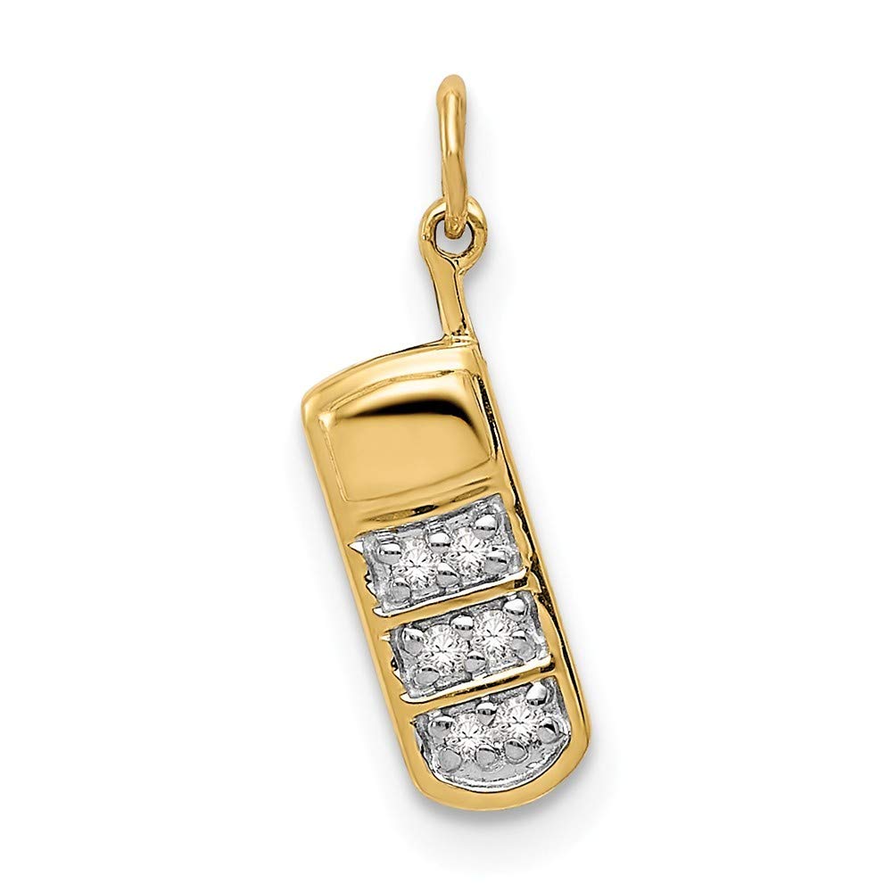 14K Gold Diamond Pendant Necklace - Elegant Phone Charm Jewelry Gift for Women | Perfect for Parties, Weddings & Everyday Wear