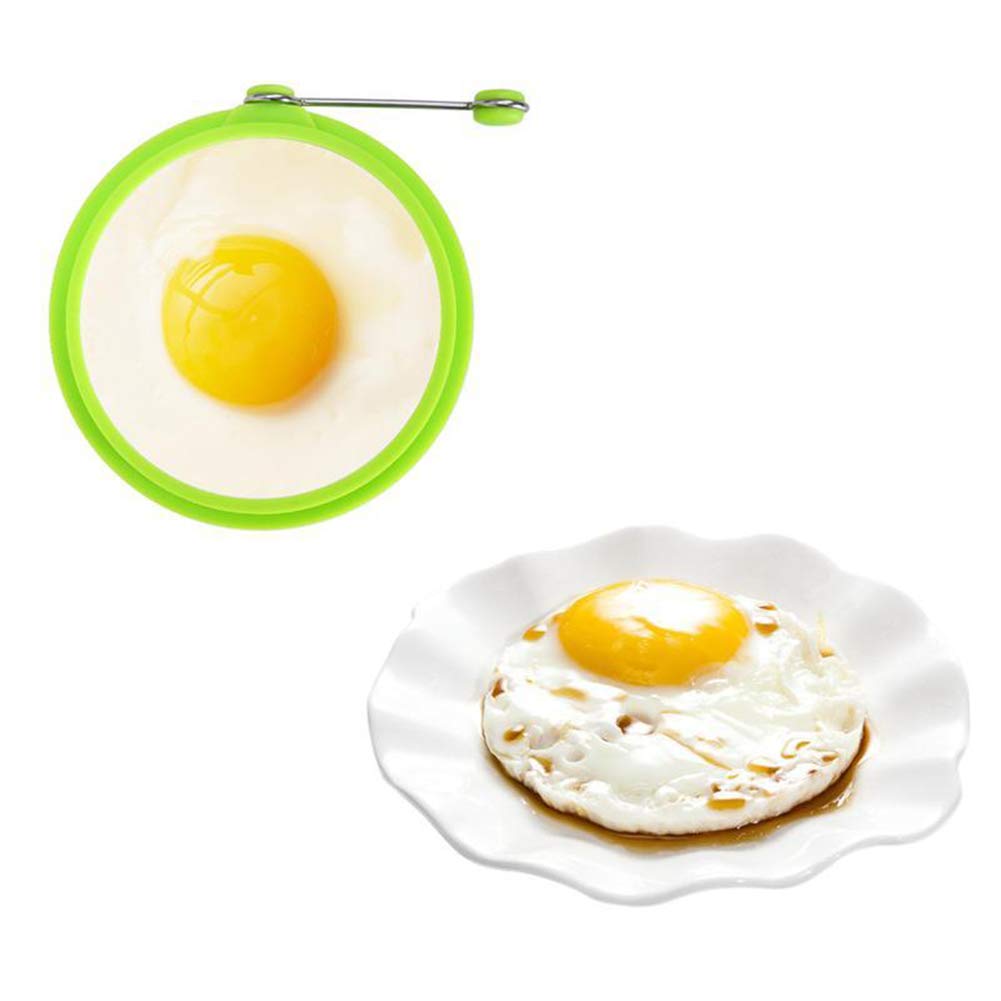 AKOAK 4-Piece Non-Stick Silicone Egg Ring Set - Round Omelette Molds for Perfect Eggs, Pancakes & Burgers - Oven & Stovetop Safe Kitchen Tools - Ideal for Breakfast, Brunch & Meal Prep
