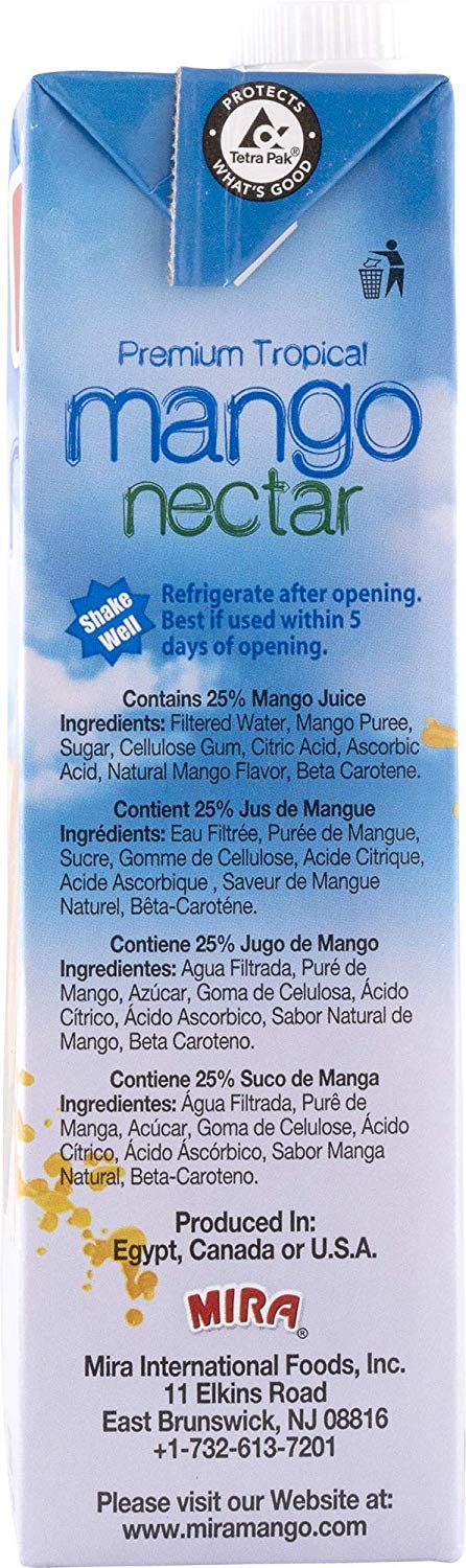 Premium Tropical Mango Juice Nectar - 2 Pack | 100% Natural Fruit Drink | Perfect for Breakfast, Smoothies & Healthy Snacks