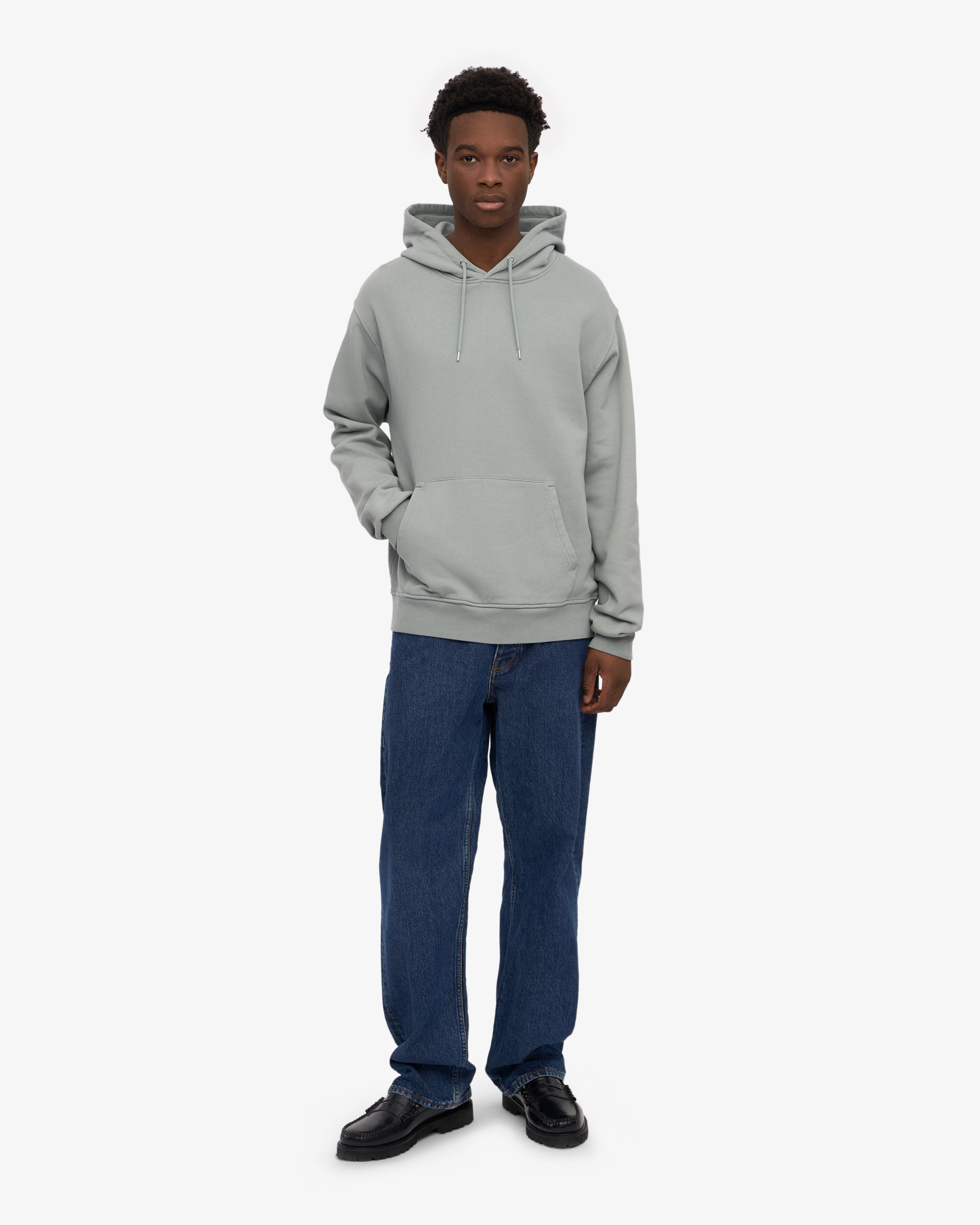 Classic Organic Cotton Hoodie - Steel Blue | Soft & Comfortable Pullover for Men & Women | Perfect for Casual Wear, Gym & Outdoor Activities
