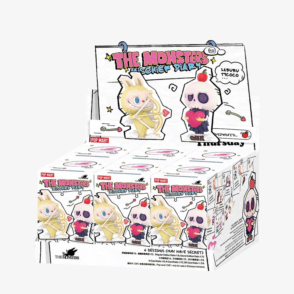 Labubu The Monsters Mischief Diary Series Collectible Figures - Cute Anime Character Display for Home Decor, Office Desk & Pop Culture Enthusiasts