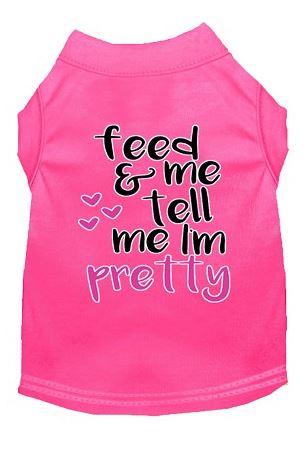 Feed Me and Tell Me I Am Pretty Shirt - Funny Sarcastic Graphic Tee for Women - Perfect for Casual Wear, Girls Night Out & Gift Giving