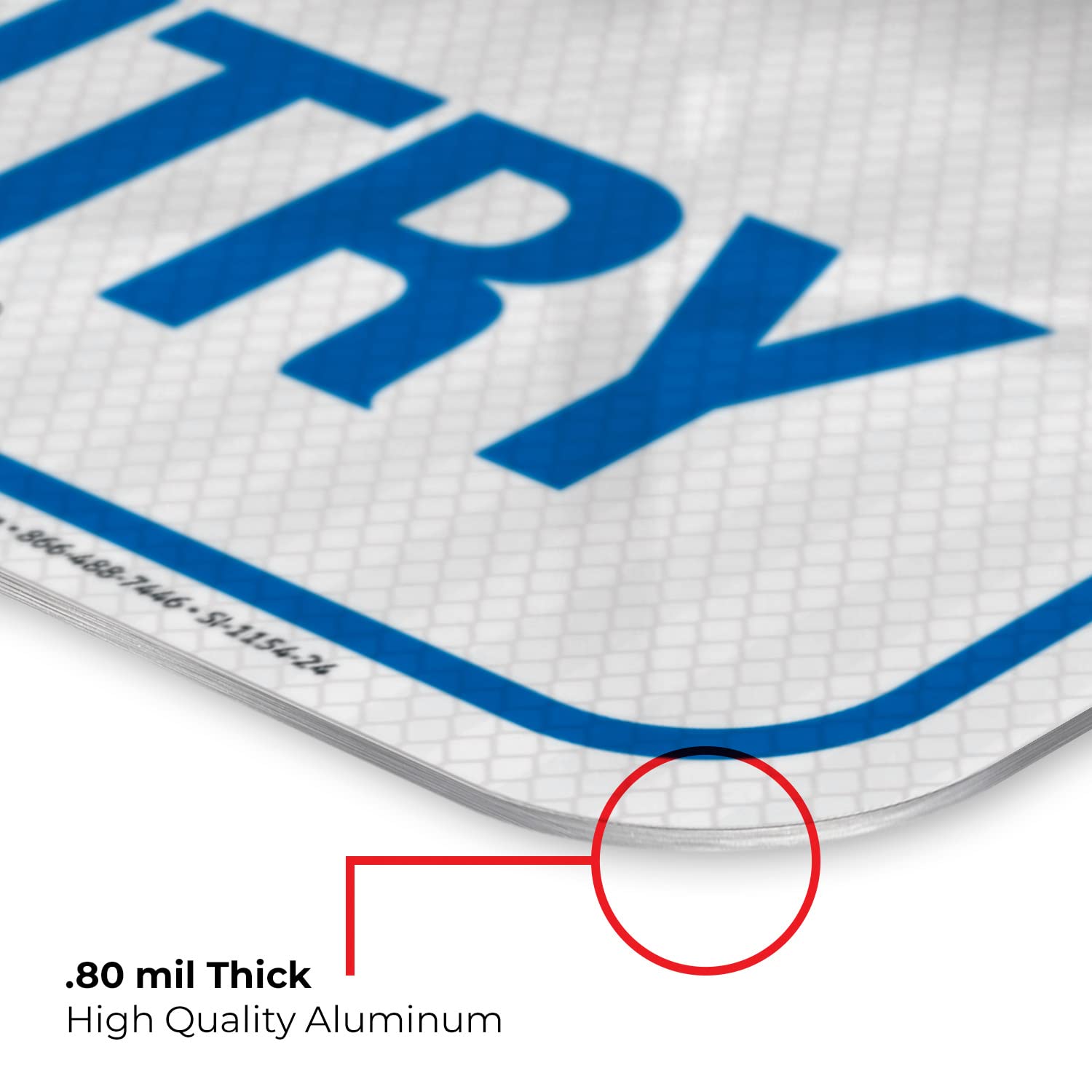 3M EGP Reflective 'Mask Required' & 'No Mask No Entry' Aluminum Signs - 18x24 Inches, .080 Thick, Fade Resistant for Indoor/Outdoor Use - Easy Mounting, Made in USA - Perfect for Stores, Offices & Public Spaces