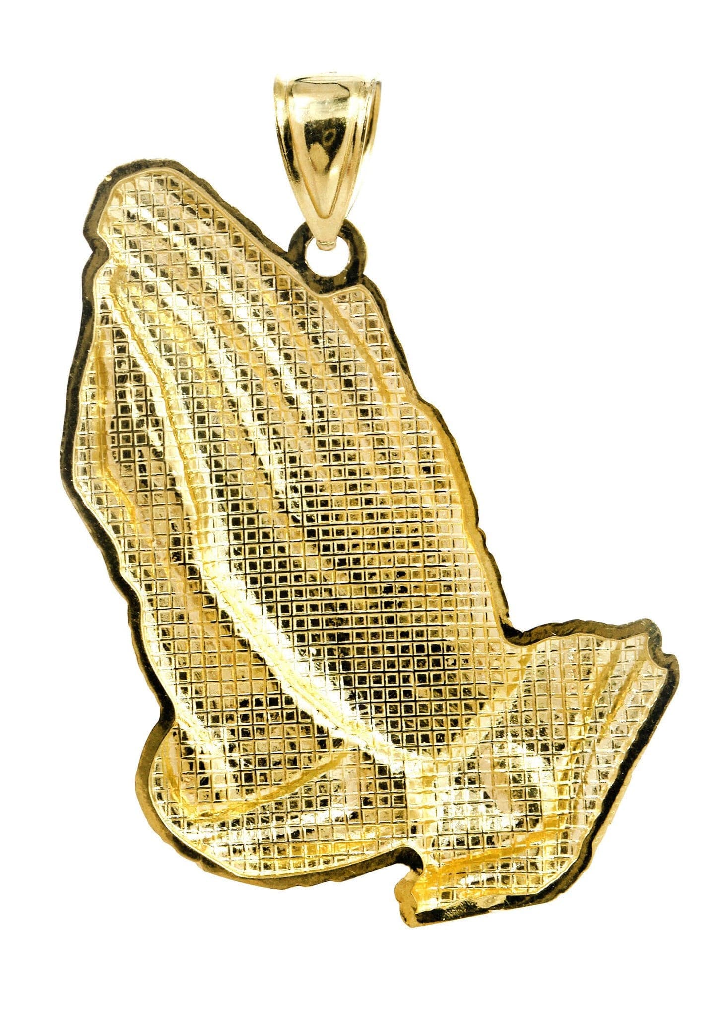 10K Gold Praying Hands Pendant Necklace - 7.2 Grams Religious Jewelry for Women & Men - Perfect for Prayer, Gifts & Everyday Wear