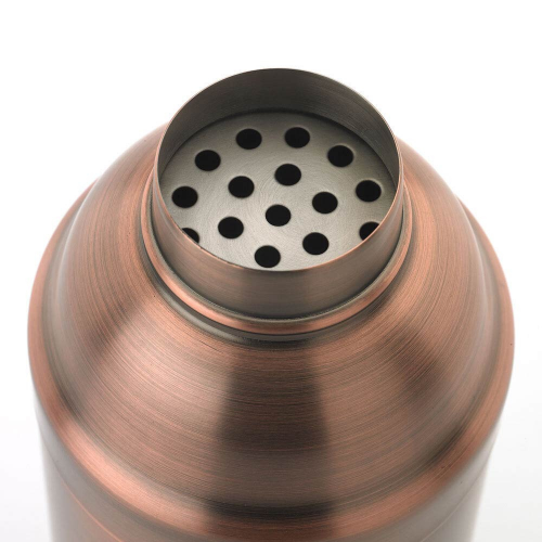 Premium Japanese Cocktail Shaker 24 oz - Barfly by Mercer M37039ACP Antique Copper - Perfect for Home Bars, Mixology & Professional Bartending