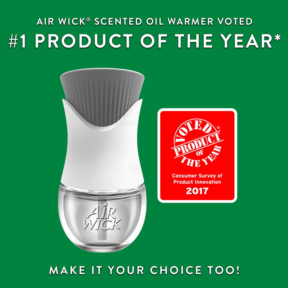 Air Wick Scented Oil Air Freshener Starter Kit - Snuggle Fresh Linen Scent, 2 Pack | Long-Lasting Home Fragrance for Living Room, Bedroom & Bathroom