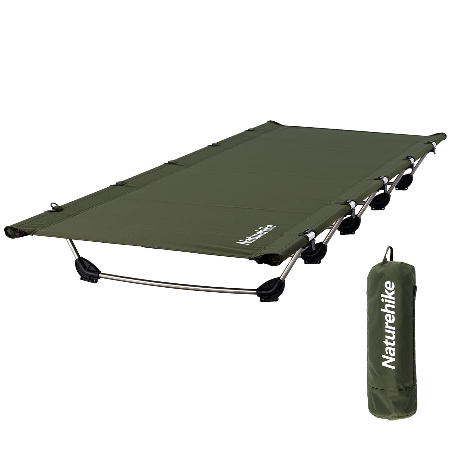 Naturehike Ultralight Folding Camping Cot Bed - Portable Compact Sleeping Cot for Adults, Supports 330 lbs - Perfect for Camping, Hiking, Backpacking & Outdoor Adventures