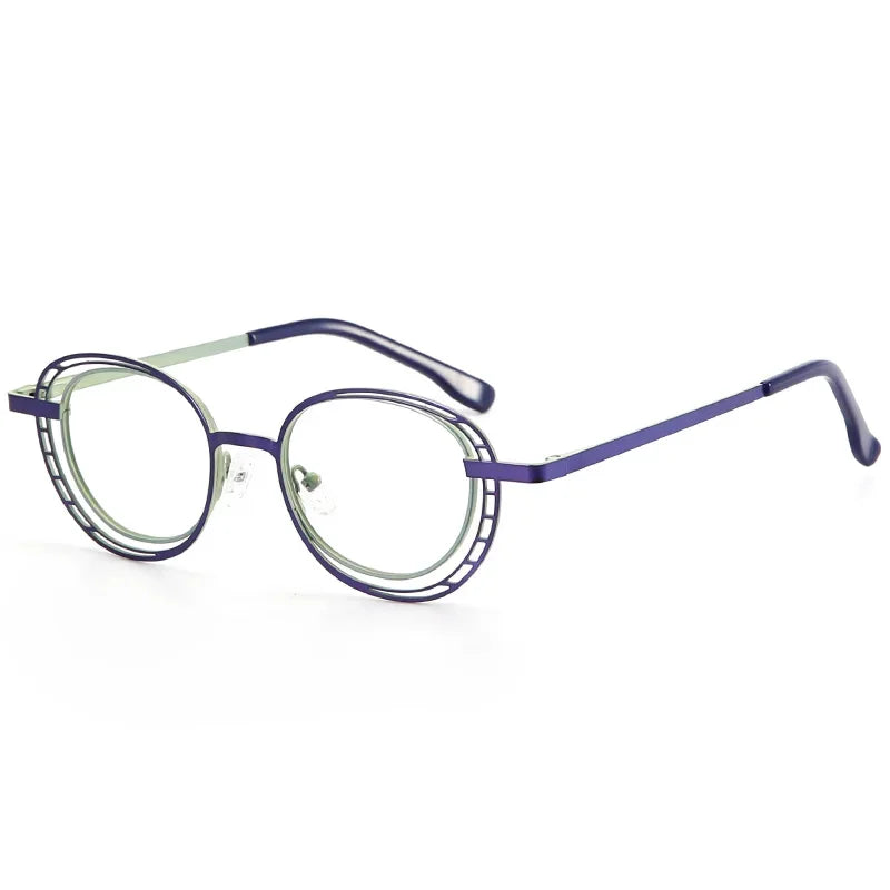 Aror Unisex Full Rim Oval Square Titanium Eyeglasses 45529 - Lightweight Durable Frame for Reading, Work & Fashion - Trendy Eyewear for Men & Women